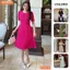 Đầm thiết kế BEMINE cổ tròn vạt giả đính cúc dáng chữ A phù hợp đi làm, đi chơi-MT10116