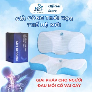 Gối công thái học Memory Foam M2T BEDDING kết hợp sợi vải băng lạnh -  hỗ trợ tư thế ngủ