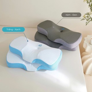 Gối công thái học Memory Foam M2T BEDDING kết hợp sợi vải băng lạnh -  hỗ trợ tư thế ngủ