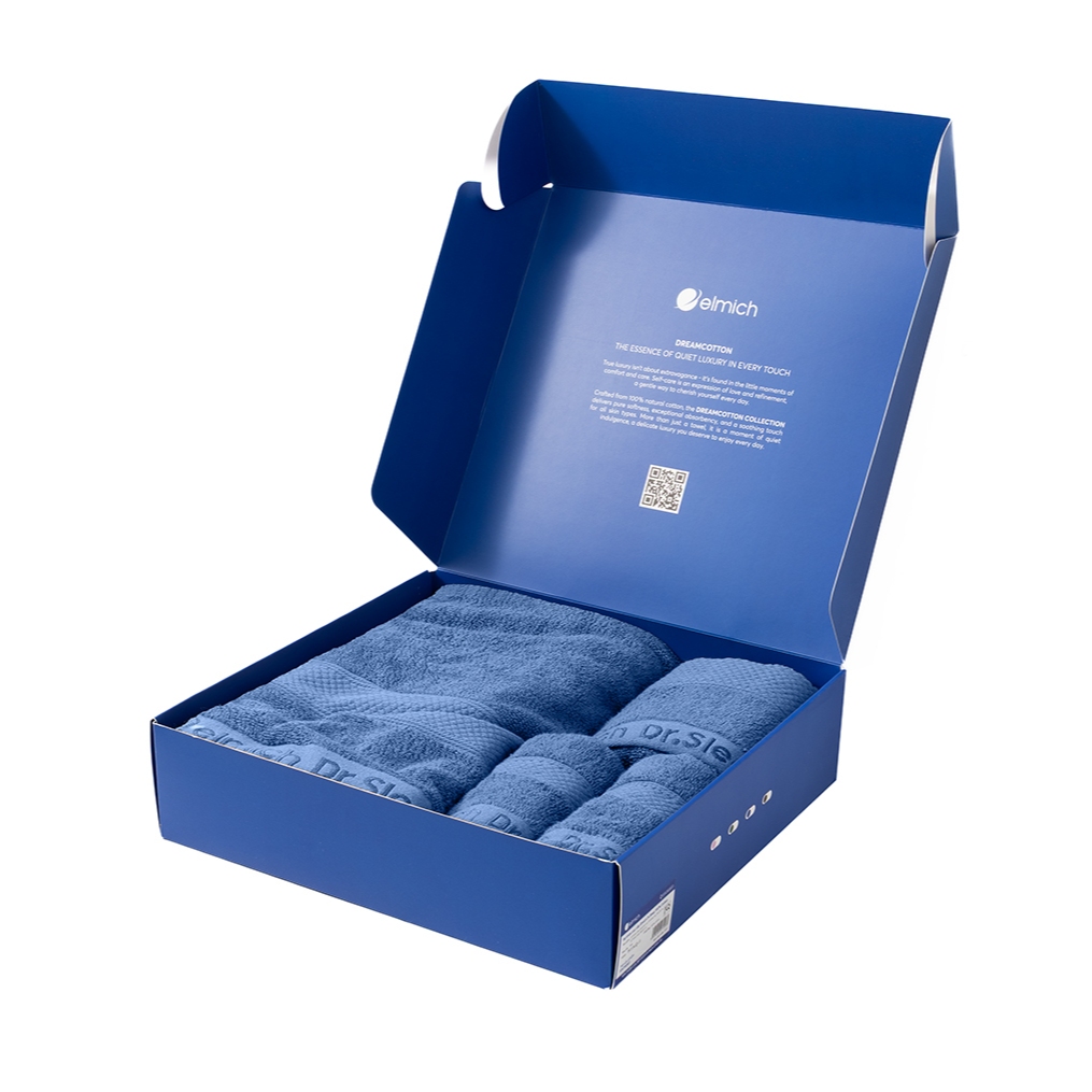 Bộ 4 khăn 100% cotton cao cấp Elmich Dr. Sleep