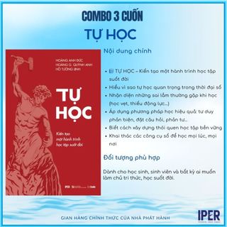 Combo Sách Cho Sinh Viên : Tự Học + Văn hóa giảng đường +Từng bước nhập môn Nghiên cứu Định lượng trong Khoa học Xã hội