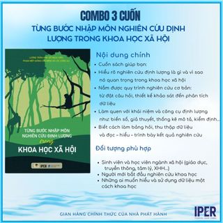 Combo Sách Cho Sinh Viên : Tự Học + Văn hóa giảng đường +Từng bước nhập môn Nghiên cứu Định lượng trong Khoa học Xã hội