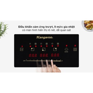Bếp từ hồng ngoại 3 vùng nấu lắp âm Kangaroo KG446i chính hãng trưng bày mới 98 Bảo hành chính hãng