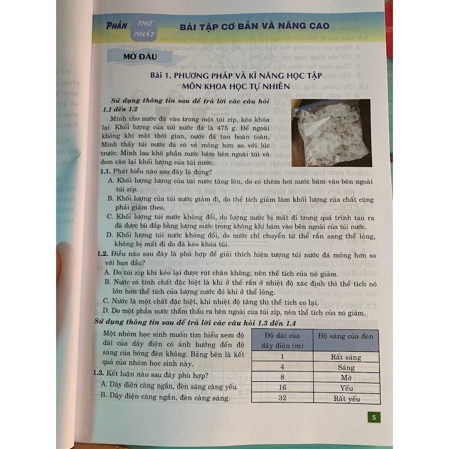 Sách - Bài tập cơ bản và nâng cao Khoa học tự nhiên 6+7+8+9 (ĐT)