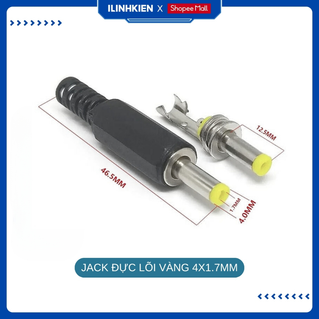 Jack Nguồn DC Đực Cái 5.5x2.1mm 5.5x2.5mm 3.5x1.3mm Chất Lượng Cao ILinhkien