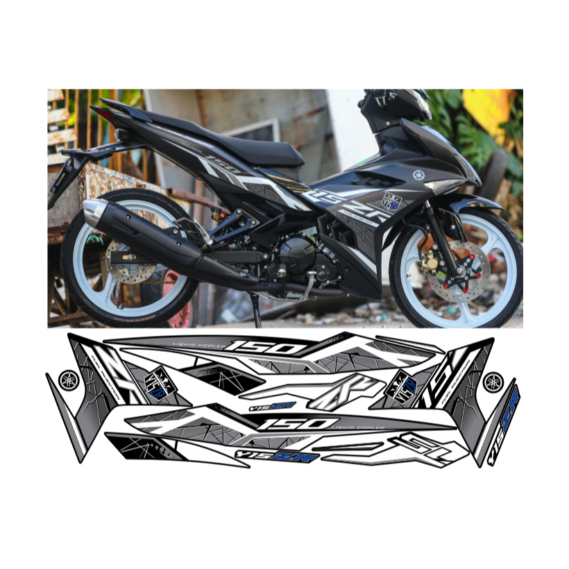 tem rời exciter 150 mâu y15zr cao cấp chất liêu in 3 lớp chống nước không phai màu