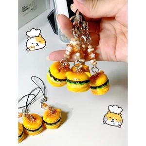 Móc Khóa Hamburger Đáng Yêu Treo Điện Thoại