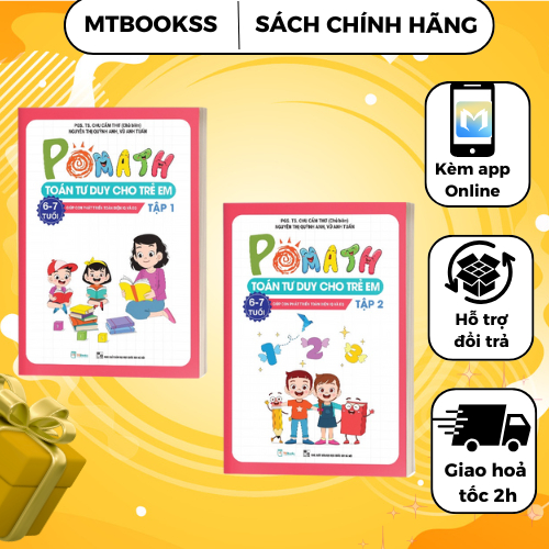 Sách - Combo Pomath Toán Tư Duy Cho Trẻ Em 6 - 7 Tuổi