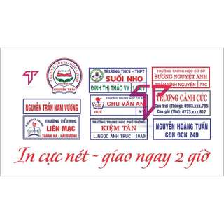 Bảng Tên logo,phù hiệu học sinh, công nhân, nhân viên, bảng tên cho bé, chuẩn vải keo, bền màu, TK khác vui lòng liên hệ