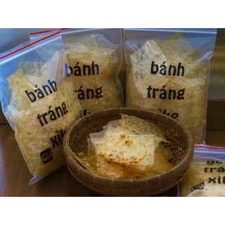 Bánh Tráng Xì Ke Siu Cay Đặc Biệt - Bánh Tráng Dẻo, Muối Tôm, Tỏi Phi và Ớt Siêu Cay- Bánh Tráng Gió