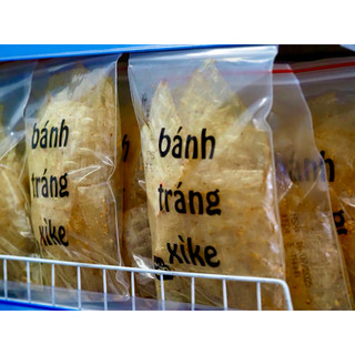Bánh Tráng Xì Ke Siu Cay Đặc Biệt - Bánh Tráng Dẻo, Muối Tôm, Tỏi Phi và Ớt Siêu Cay- Bánh Tráng Gió