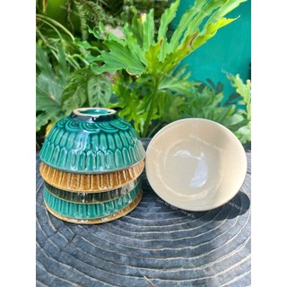 Chén Ăn Cơm Men Nâu/Xanh Ngọc/Xanh Lá Già Cổ Nam Bộ Size Lớn ĐK 11.5cm - Gốm Xưa Lái Thiêu Cho Người Hoài Niệm