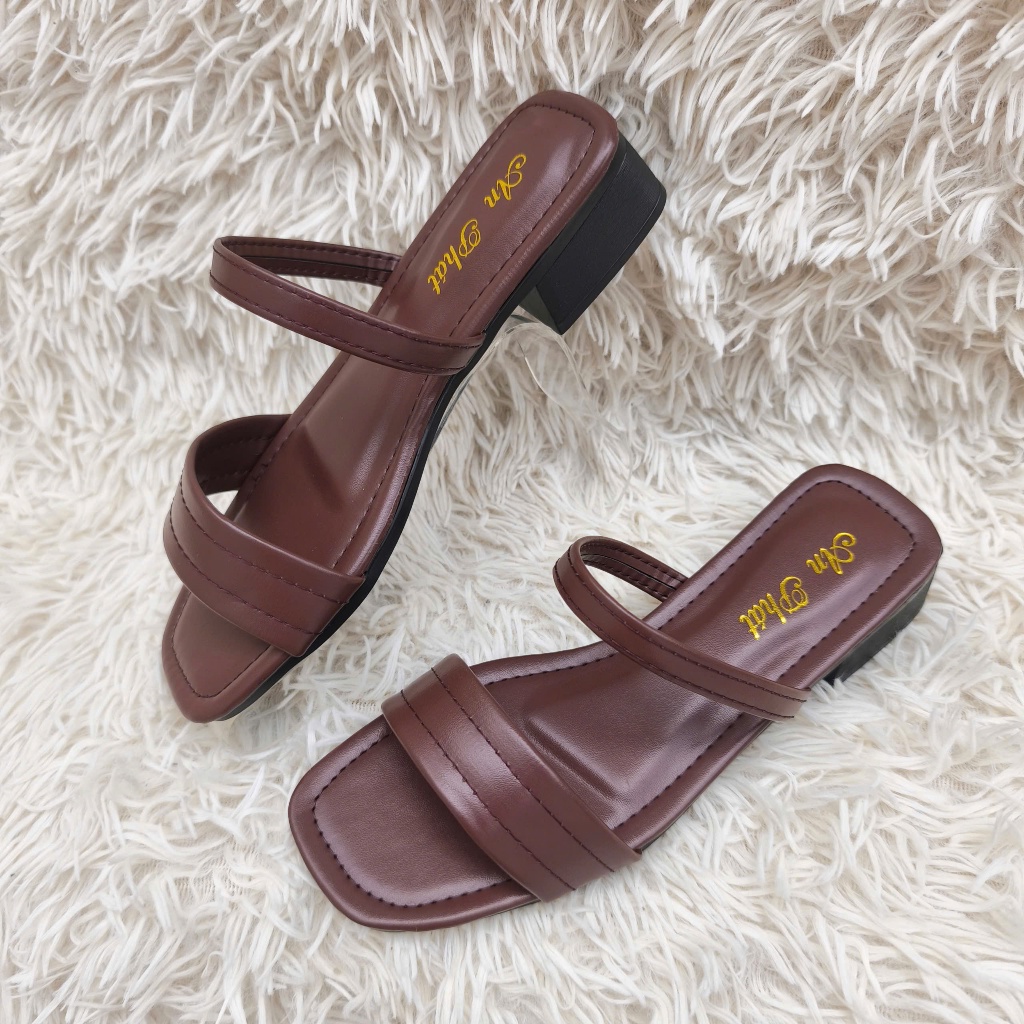 Dép nữ dạ xịn thật cao cấp bảo hành 6 tháng DN05T cao 3cm - dép da trung niên