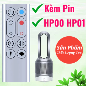 Điều khiển từ xa thay thế cho máy sưởi lọc không khí Dyson Pure Hot+Cool HP00 HP01, Mã sản phẩm 967197-13 (Bạc)
