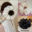 Scrunchies Dây cột tóc vải ren màu sắc ngọt ngào phong cách Hàn Quốc