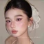 Scrunchies Dây cột tóc vải ren màu sắc ngọt ngào phong cách Hàn Quốc