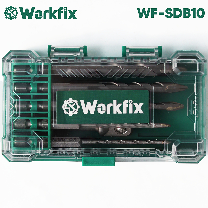 [CHÍNH HÃNG] Bộ Mũi Khoan Workfix WF-PK10M Đa Năng Chuyên Khoan Tường, Bê Tông Siêu Nhanh, Siêu Khỏe