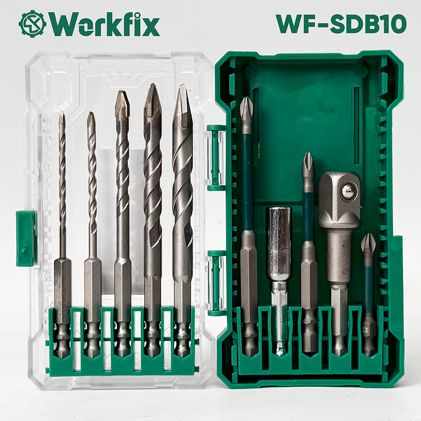 [CHÍNH HÃNG] Bộ Mũi Khoan Workfix WF-PK10M Đa Năng Chuyên Khoan Tường, Bê Tông Siêu Nhanh, Siêu Khỏe