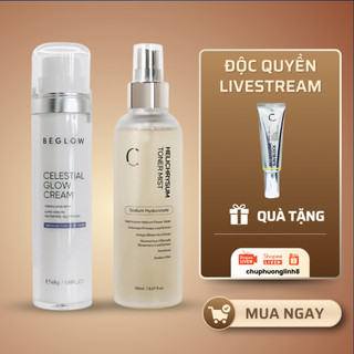 Combo Dưỡng Da Hoàn Hảo: Kem Dưỡng Nâng Tone Beglow & Xịt Khoáng Đa Năng Chuskin CB0199