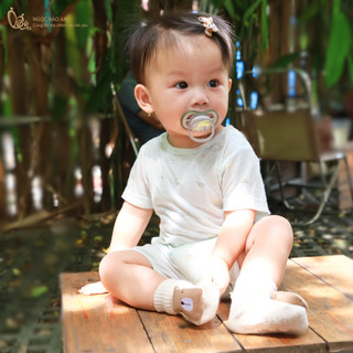 Honey (0-12M) Bộ body đùi tay ngắn sơ sinh chất vải mềm mại, thoáng mát có nút bấm vai cao cấp dành cho bé trai bé gái