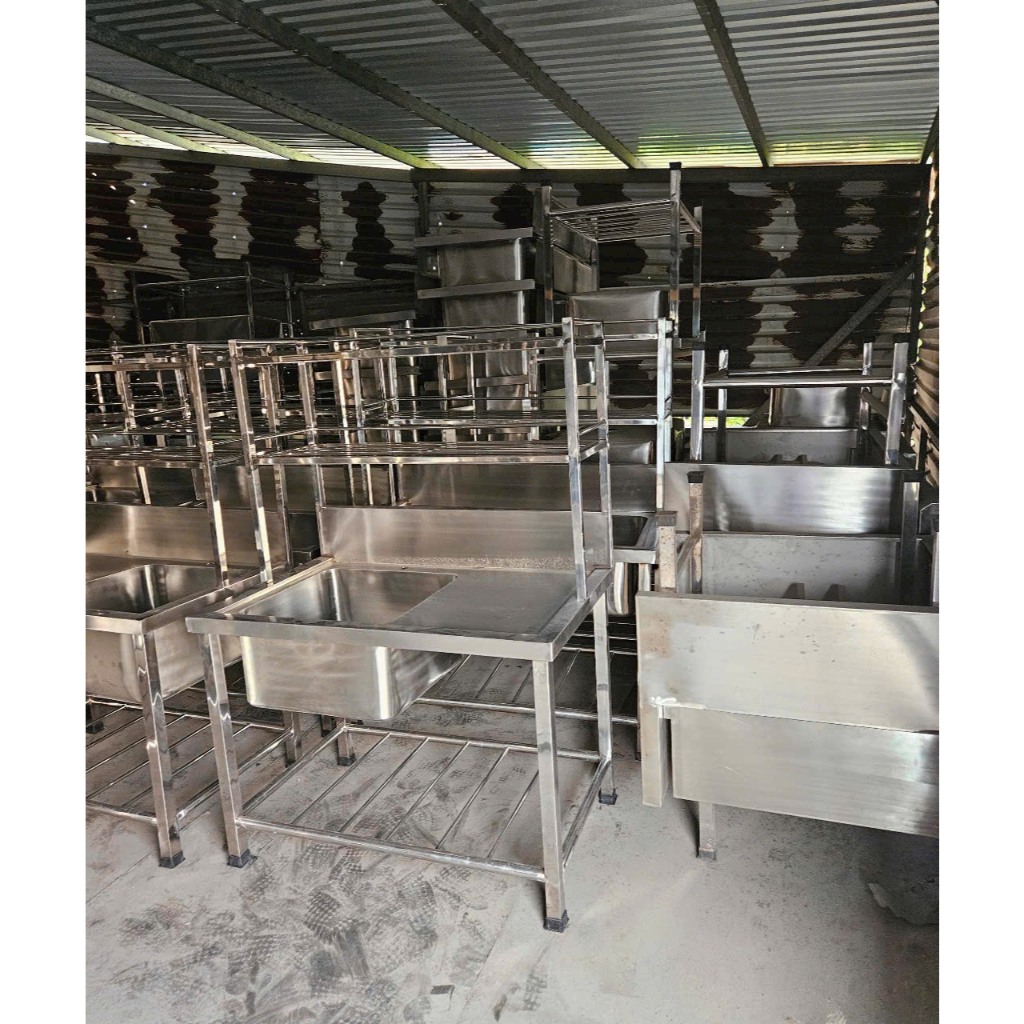 Chậu rửa chén inox 2 hộc có kệ tiện lợi