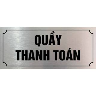 Bảng hội trường, phòng trưng bày, thu ngân, quầy thanh toán, nhân viên, phòng hành chính, văn phòng in theo yêu cầu