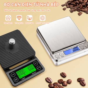 Quy mô cà phê với timer quy mô cà phê kỹ thuật số với ánh sáng nền LCD quy mô espresso timer độ chính xác cao quy mô