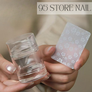 Con dấu in khuôn gấm nail size lớn kèm thanh gạt