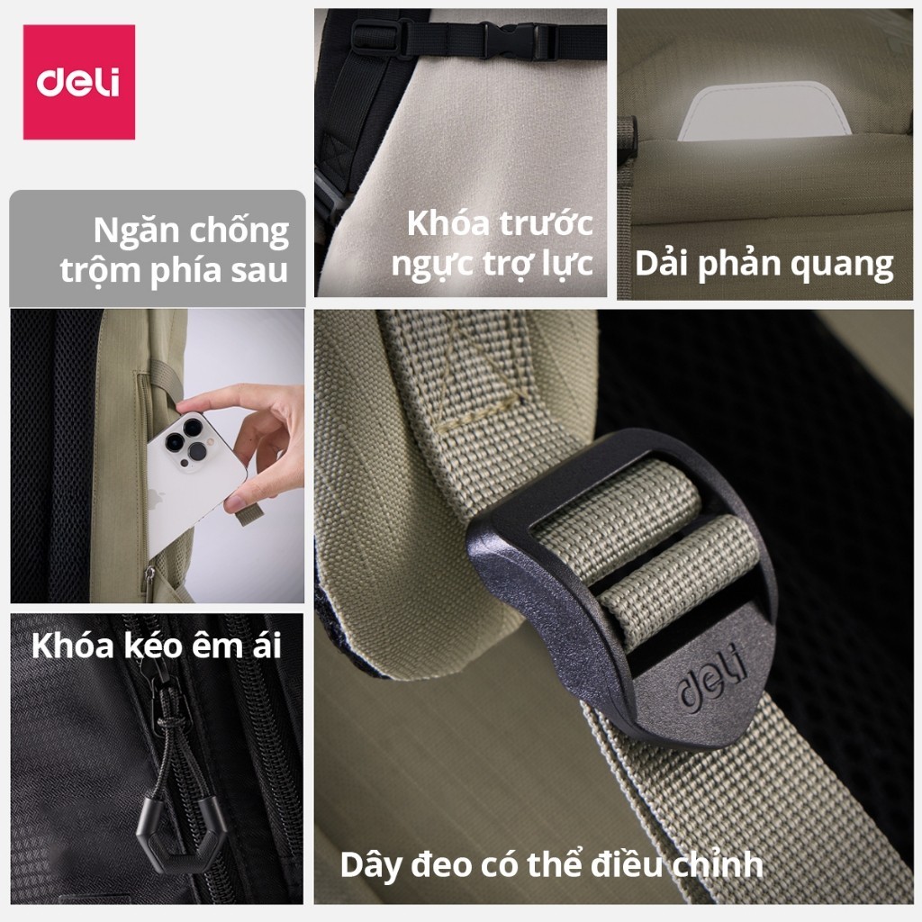 Balo Đa Năng Chống Nước Chống Trộm Trợ Lực Dung Tích Lớn Balo Thể Thao Văn phòng Du Lịch Leo Núi