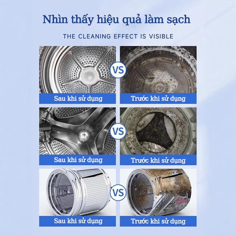 【5 Chai】Bột Tẩy Lồng Máy Giặt tẩy lồng máy giặt vệ sinh lồng giặt vệ sinh máy giặt