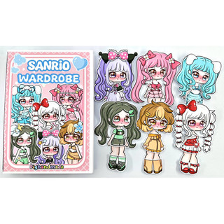 Đồ chơi bóc dán BST thời trang Sanrio đặc biệt - Thay đồ 6 búp bê giấy, 36 trang phục tự chọn