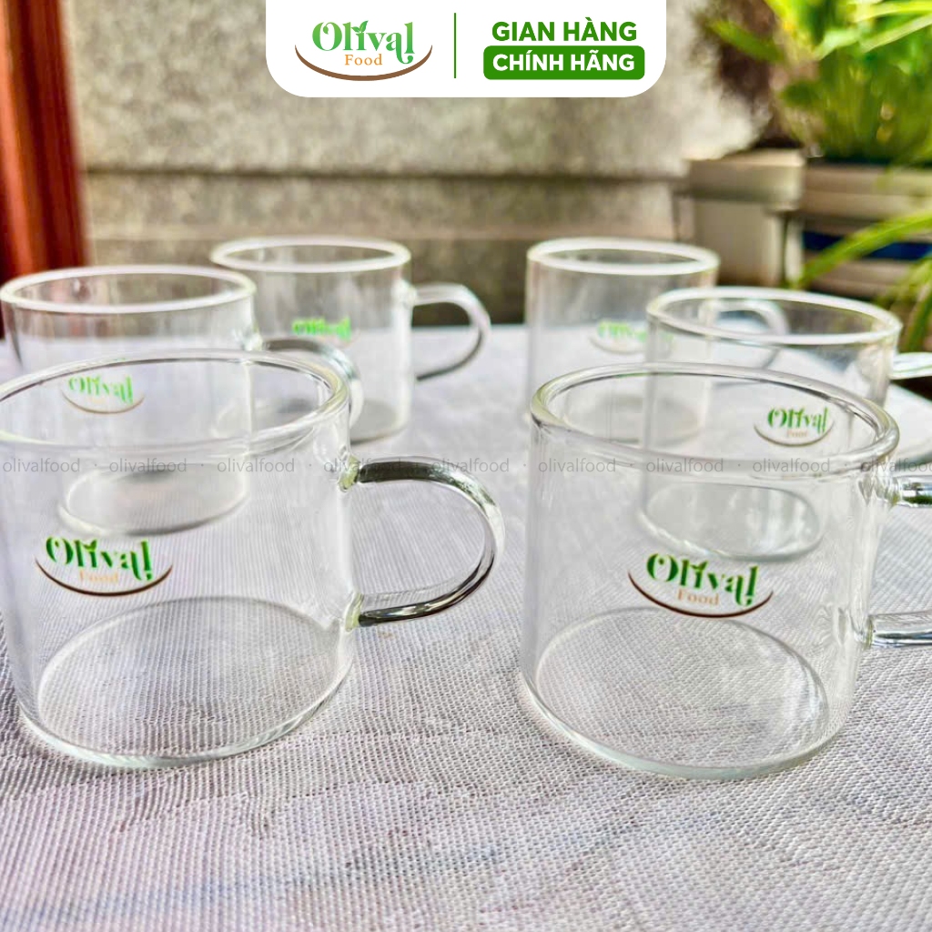 Bộ bình trà bằng thủy tinh - bộ 6 Ly thuỷ tinh 100ml nhỏ xinh, dùng uống trà hoa cao cấp
