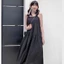 Đầm nữ đi biển du lịch hè thu xinh xắn cute Váy 2 dây dáng dàng qua gối 2 tầng form rộng xòe đen be basic T622G