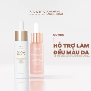 Bộ Đôi Zakka Naturals Serum Vitamin C GlowFruit+ 20ml và Serum B3 30ml Hỗ Trợ Làm Đều Màu Và Sáng Da
