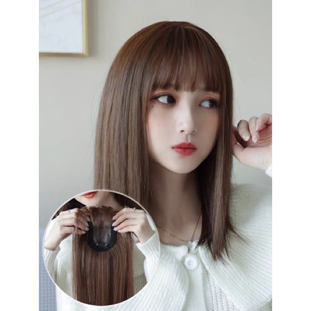 [TẶNG XỊT DƯỠNG] TÓC GIẢ PHỦ NỬA ĐẦU LỬNG NHIỀU MÀU CÓ MÁI/ TẠO KIỂU TÓC CÓ MÁI HÀNG CAO CẤP CÓ DA ĐẦU