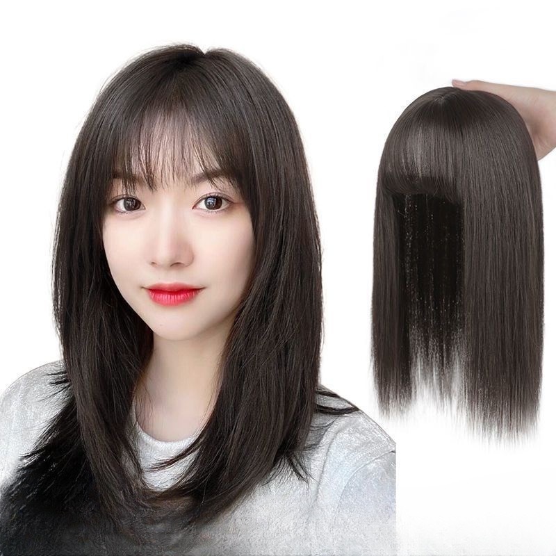 [TẶNG XỊT DƯỠNG] TÓC GIẢ PHỦ NỬA ĐẦU LỬNG NHIỀU MÀU CÓ MÁI/ TẠO KIỂU TÓC CÓ MÁI HÀNG CAO CẤP CÓ DA ĐẦU