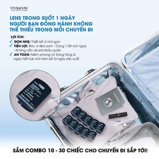 Lens 1 ngày cận trong suốt kính áp tròng VIVIMOON Vivimedi 1 Day (Giá 01 chiếc, 01 bên mắt,  x2 để đặt 1 đôi)