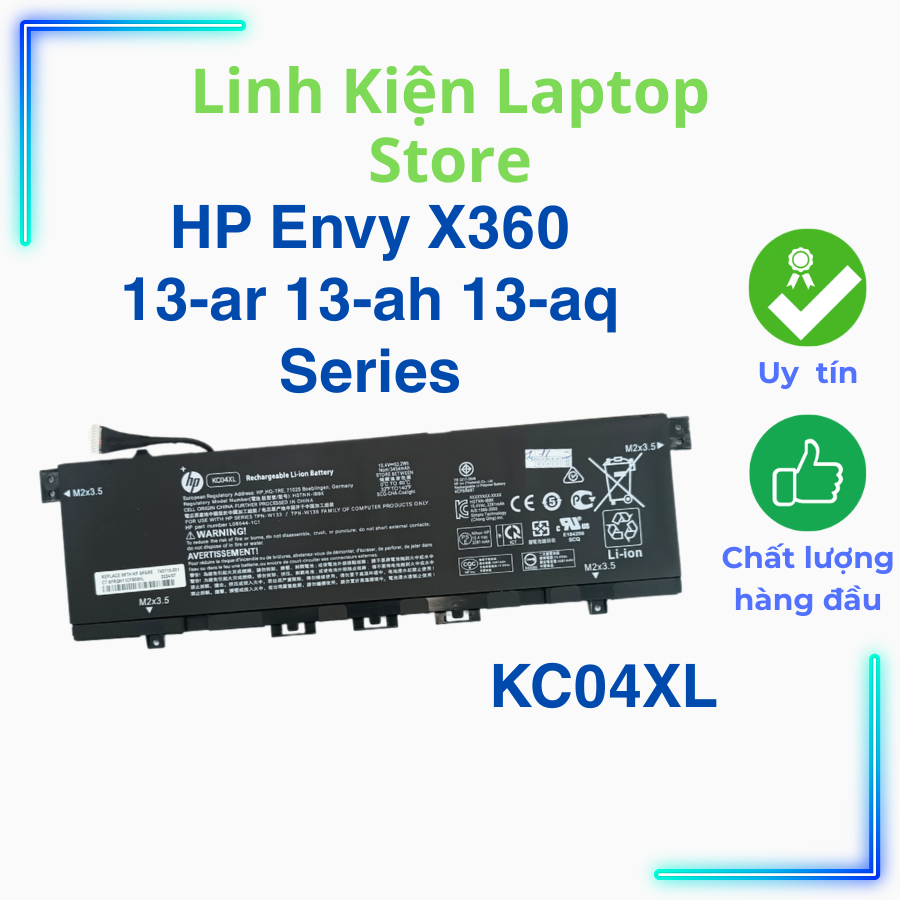 Batterie K KYUER 53.2Wh KC04XL Pour HP Envy X360 13-AG / 13-AR / 13-AH - Compatible HSTNN-DB8P Etc.