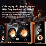 SASION Loa máy tính, loa Bluetooth, đa phương tiện, hỗ trợ âm thanh, kết nối thẻ USB / SD / TV / micro — ảnh 6