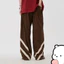 Quần jogger dài dáng suông 2 vạch unisex trẻ trung Quần ống rộng cạp chun dây rút nam nữ chất kaki mềm T45G