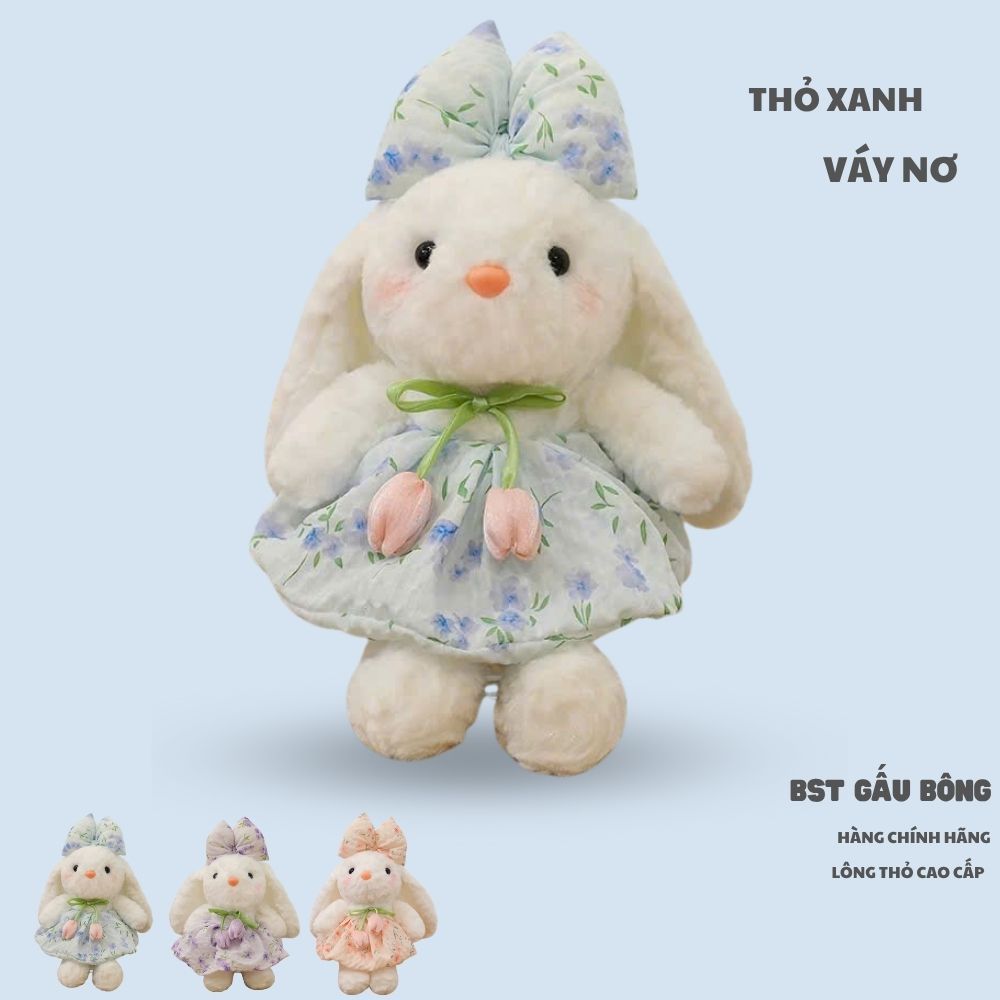 Gấu bông thỏ cao cấp dễ thương, Thú nhồi bông thỏ jellycat hàng cao cấp làm quà tặng sinh nhật cho bé