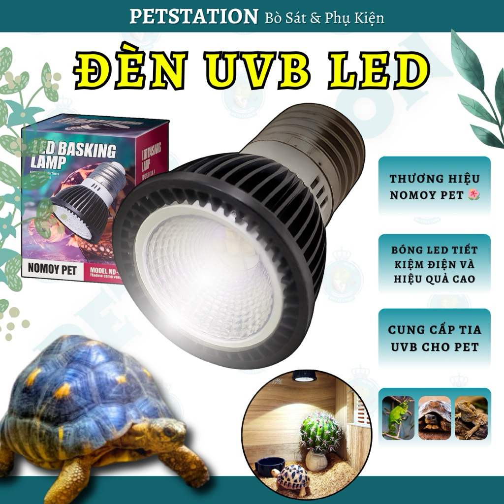 ĐÈN UVB CHO BÒ SÁT CHÍNH HÃNG NOMOY PET, BÓNG LED 3W DÙNG CHO RÙA ...