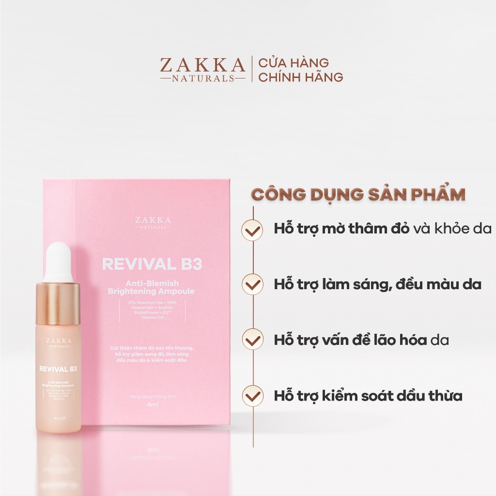 [GIFT] Tinh chất Revival B3 hỗ trợ mờ thâm đỏ và sáng đều màu da 4ml
