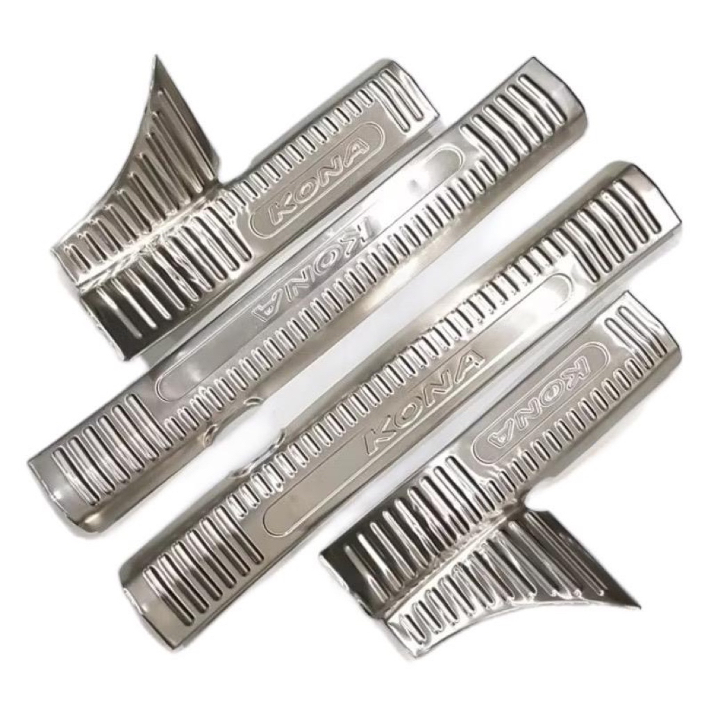 Ốp bậc cửa, nẹp bước chân xe Huyndai KONA 2018-2023 inox 304 cao cấp
