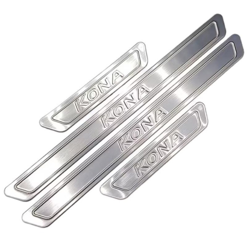 Ốp bậc cửa, nẹp bước chân xe Huyndai KONA 2018-2023 inox 304 cao cấp