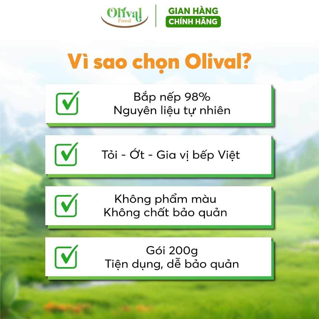 Bắp sấy tỏi ớt - Snack ăn vặt 200g giòn rụm, thơm ngon, đậm vị – OlivalFood