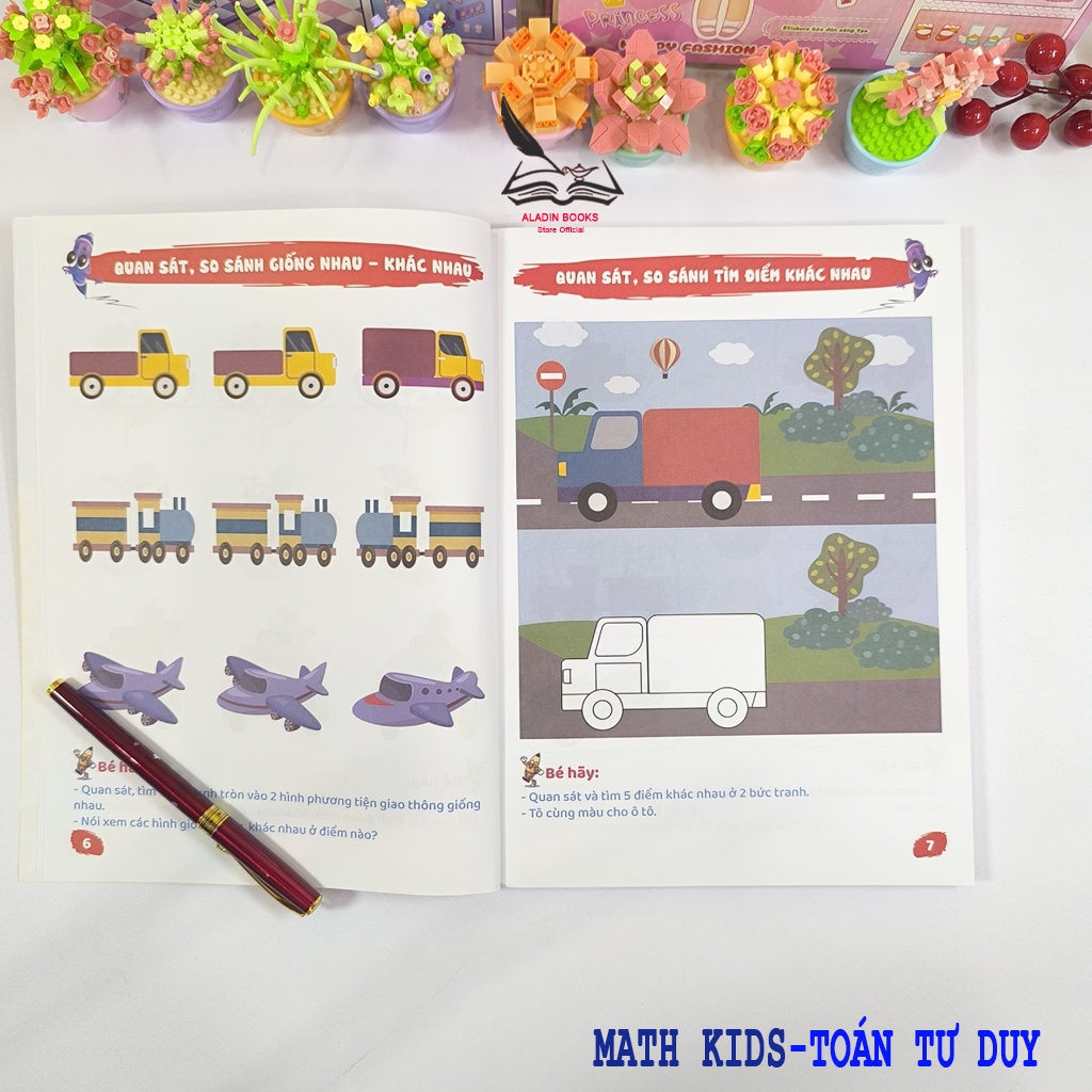 Sách - Toán Tư Duy Cho Bé Chuẩn Bị Vào Lớp 1 - Math Kids A - Tác giả Trạng Nguyên – Chính Bình
