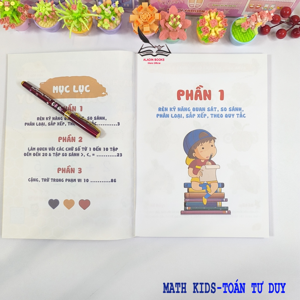 Sách - Toán Tư Duy Cho Bé Chuẩn Bị Vào Lớp 1 - Math Kids A - Tác giả Trạng Nguyên – Chính Bình