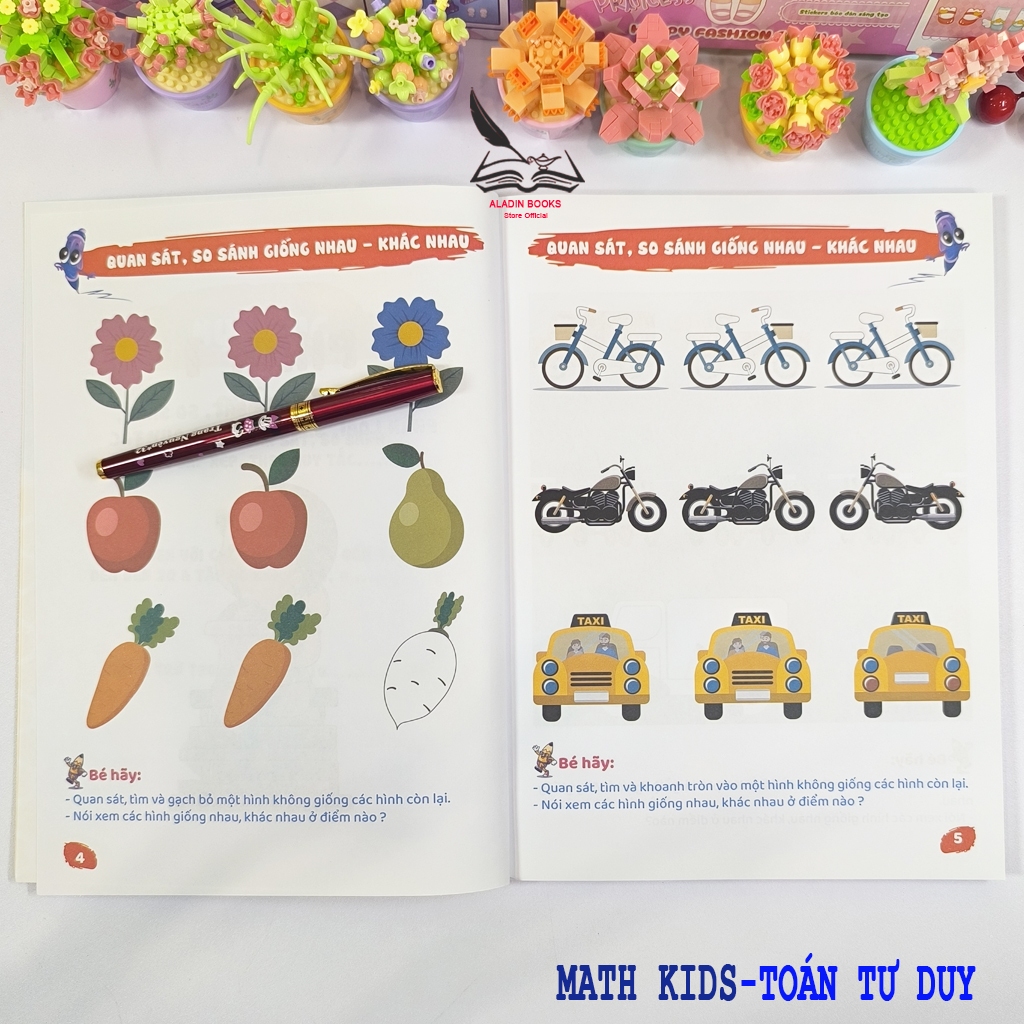 Sách - Toán Tư Duy Cho Bé Chuẩn Bị Vào Lớp 1 - Math Kids A - Tác giả Trạng Nguyên – Chính Bình