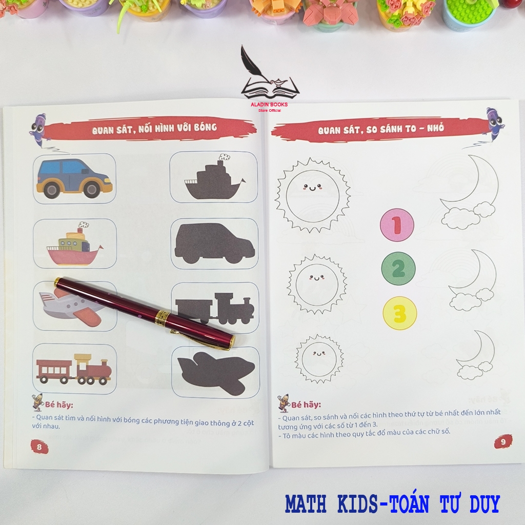Sách - Toán Tư Duy Cho Bé Chuẩn Bị Vào Lớp 1 - Math Kids A - Tác giả Trạng Nguyên – Chính Bình
